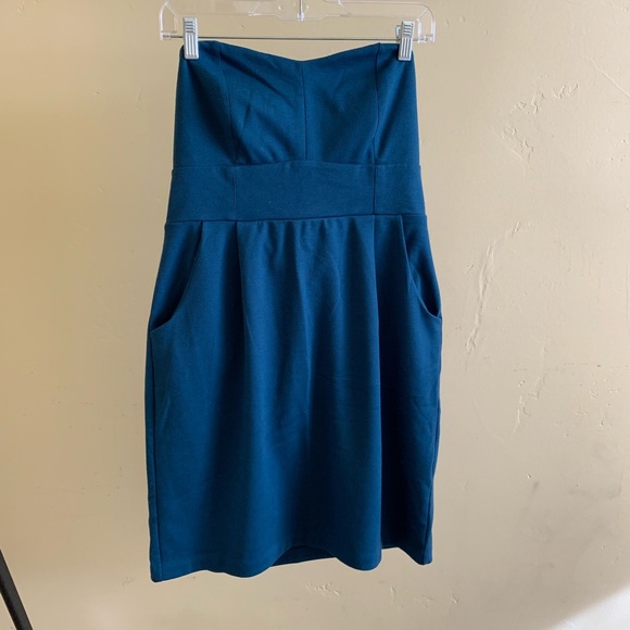 LC Lauren Conrad Teal Strapless Dress - Picture 4 of 5